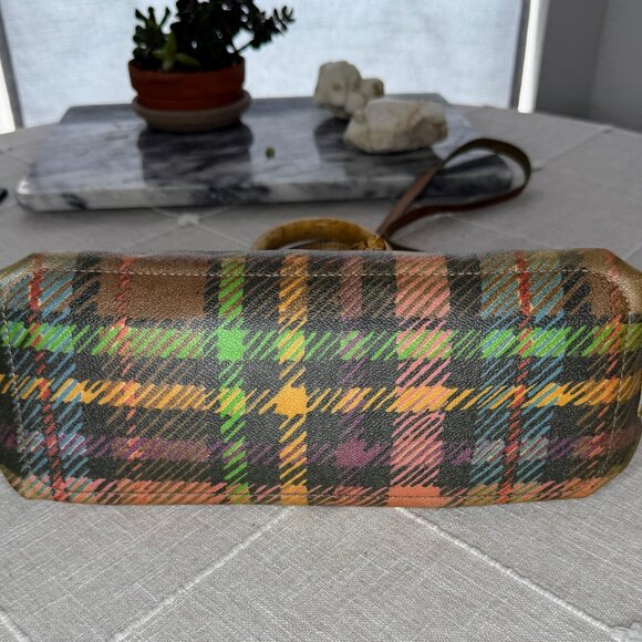 VINTAGE Dooney & Bourke Hand Bag Plaid Double Handle Purse Heart Limited Edition - Picture 10 of 17